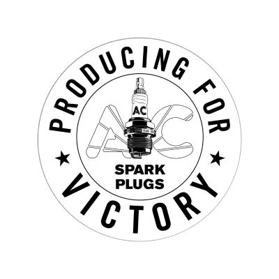 Spark Plug Round Decal Sticker