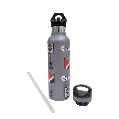 20 oz Bottle with Screw Top and Flip-Top Straw Lid