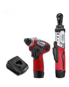 ACDelco ARW12102-K4 G12 Series 12V Cordless Li-ion 1/4"Brushless Rachet Wrench & Impact Driver Combo Tool Kit with 2 Batteries