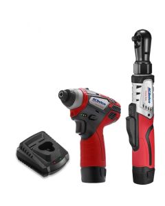 ACDelco ARW12103-K2 G12 Series 12V Li-ion Cordless 3/8"Brushless Rachet Wrench & ¼"Impact Driver Combo Tool Kit with 2 Batteries