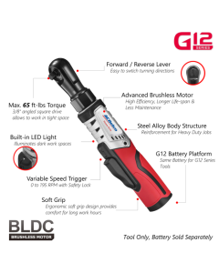 ACDelco 12V 3/8" BLDC Ratchet Wrench Bare Tool