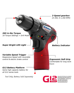 ACDelco 12V 3/8" 2-Speed Drill / Driver Bare Tool