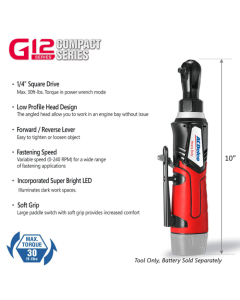 ACDelco 12V 1/4" Ratchet Wrench Bare Tool