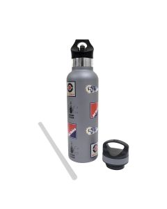 20 oz Bottle with Screw Top and Flip-Top Straw Lid