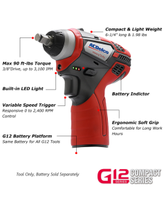 ACDelco 12V 3/8" Impact Wrench Bare Tool